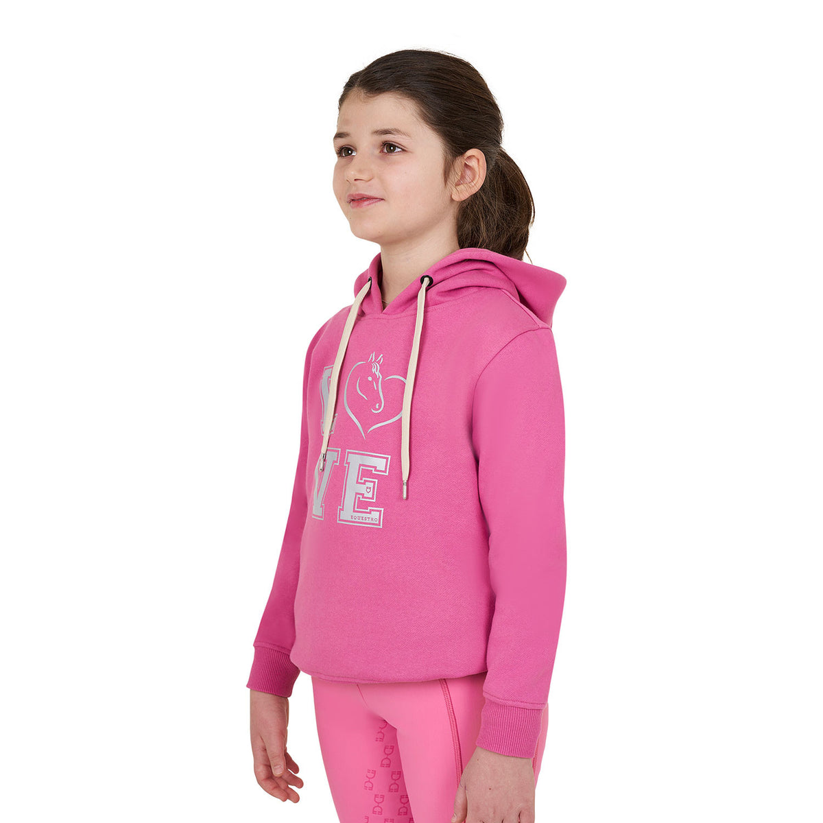Equestro Girls' Winter Love hooded sweatshirt