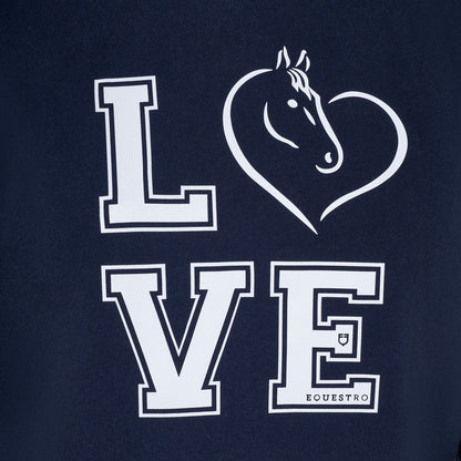 Equestro Girls' Winter Love hooded sweatshirt