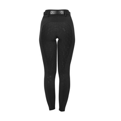 Equestro Girl's high-waisted full grip leggings with belt loops