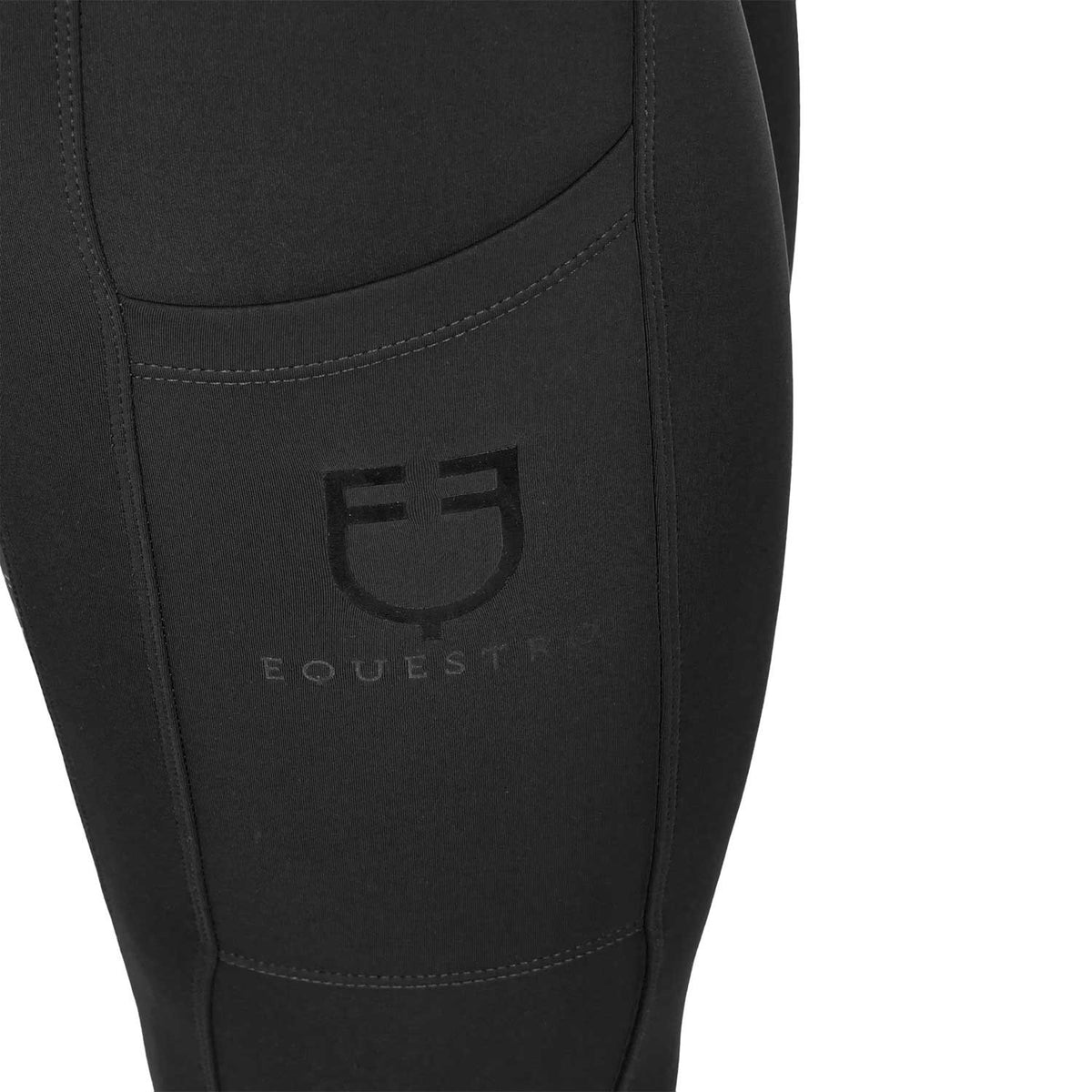 Equestro Girl's high-waisted full grip leggings with belt loops
