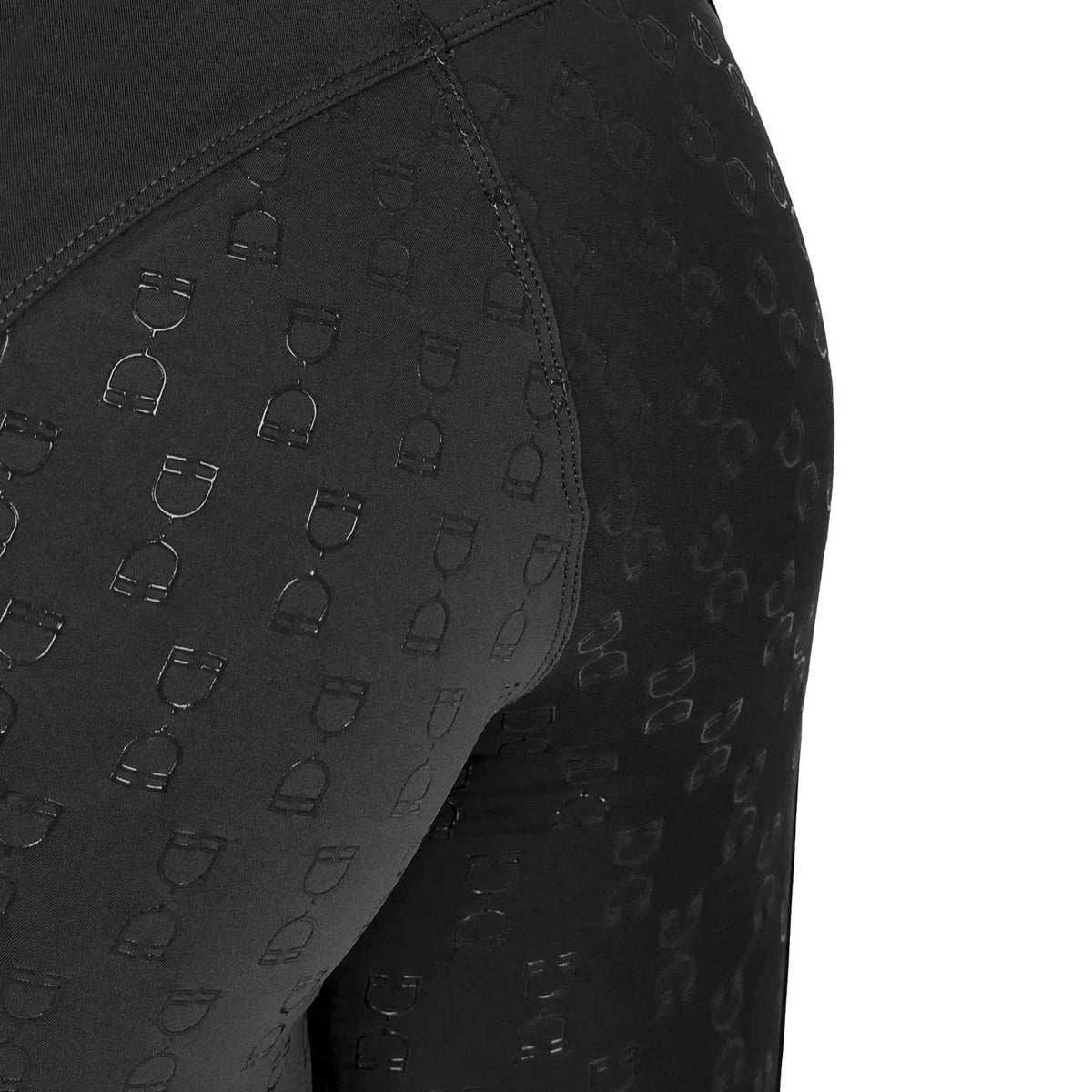 Equestro Girl's high-waisted full grip leggings with belt loops