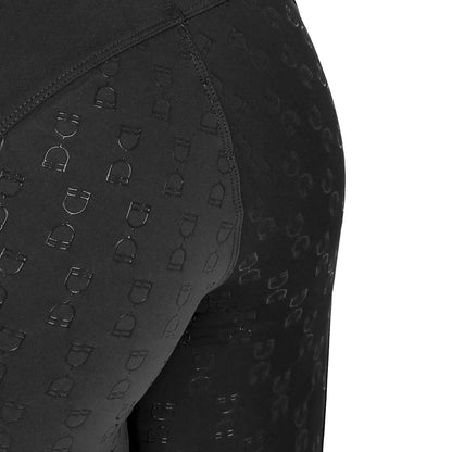 Equestro Girl's high-waisted full grip leggings with belt loops