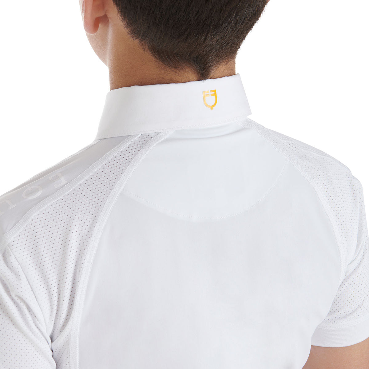 Equestro Boys' slim fit competition polo shirt four-buttons