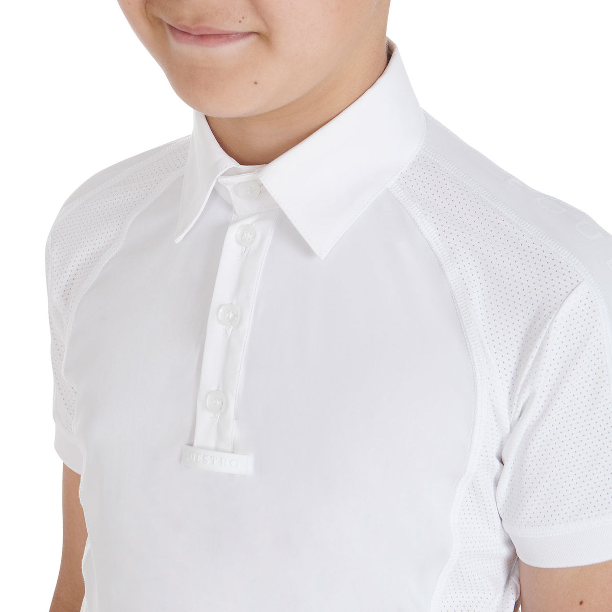 Equestro Boys' slim fit competition polo shirt four-buttons