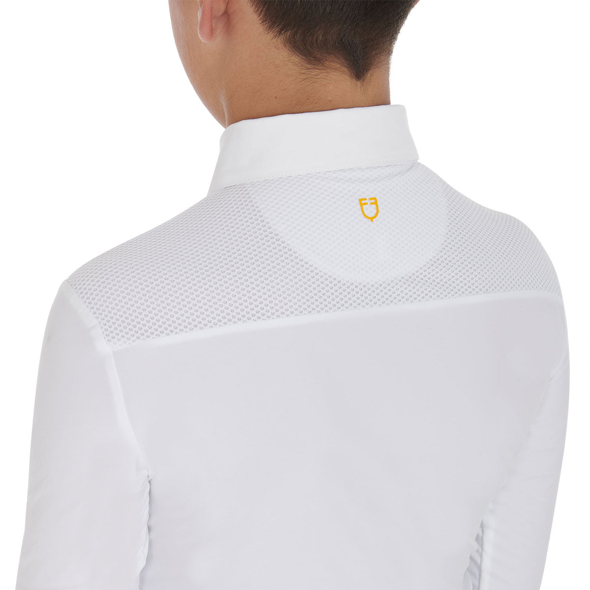 Equestro Boys' long-sleeved polo shirt with buttons