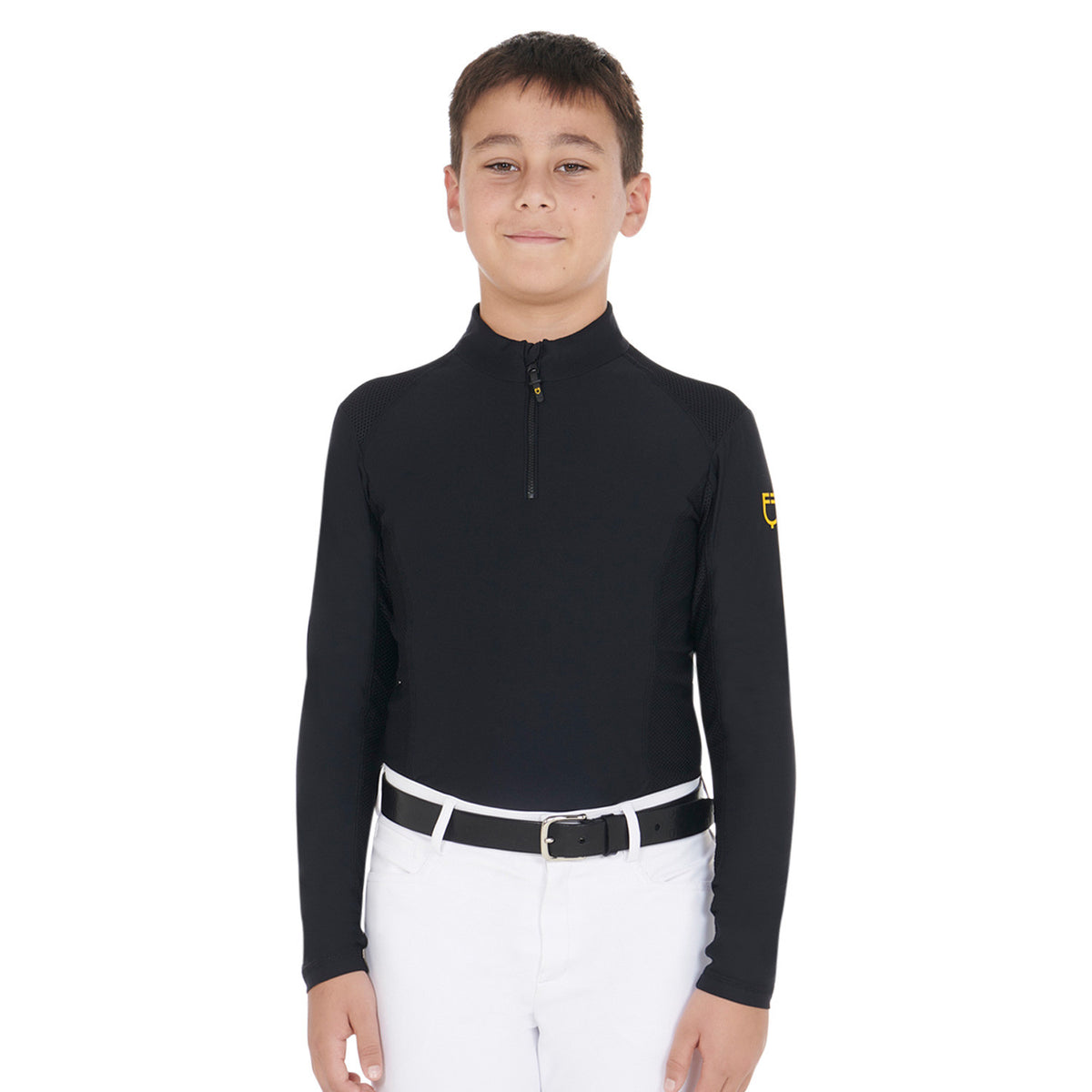 Equestro Boys' training base layer in technical fabric