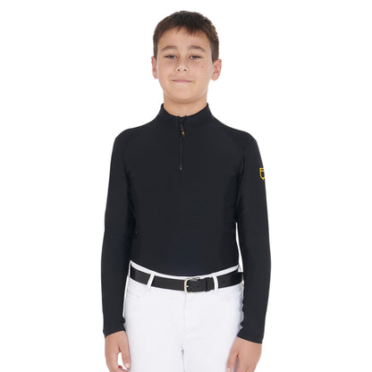 Equestro Boys' training base layer in technical fabric