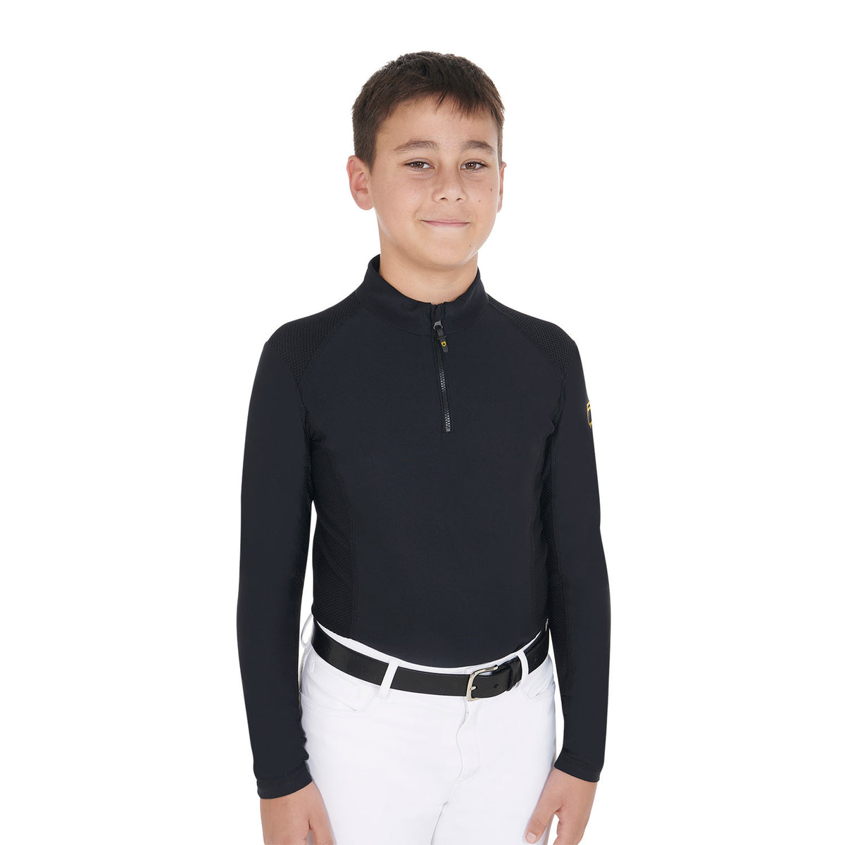 Equestro Boys' training base layer in technical fabric