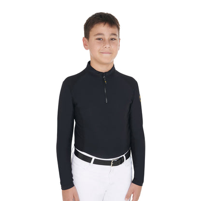 Equestro Boys' training base layer in technical fabric