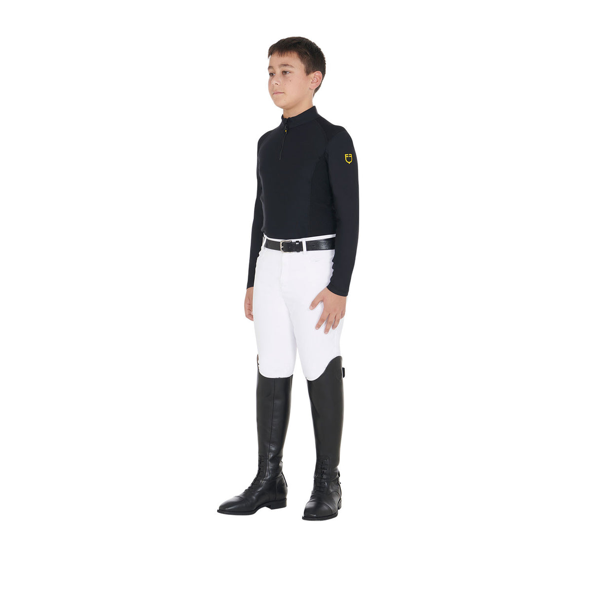 Equestro Boys' training base layer in technical fabric