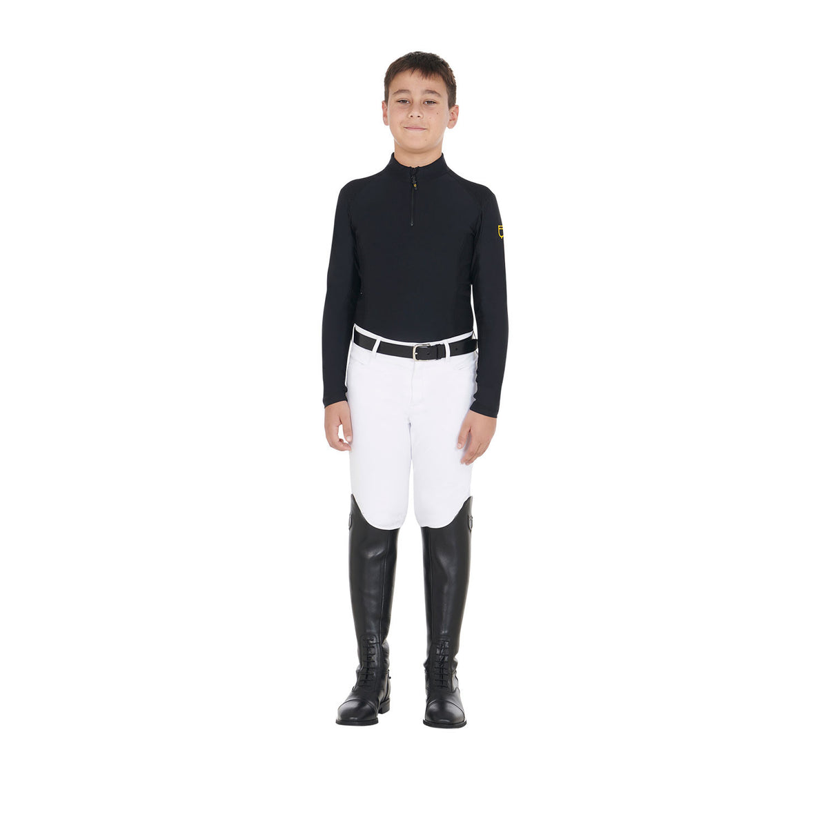 Equestro Boys' training base layer in technical fabric