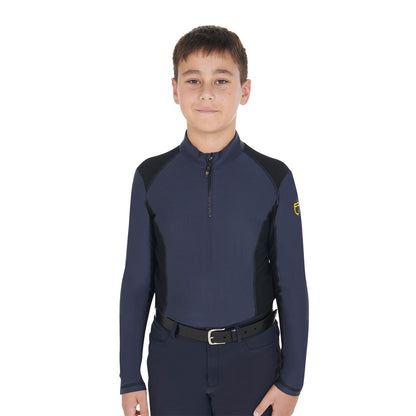 Equestro Boys' training base layer in technical fabric