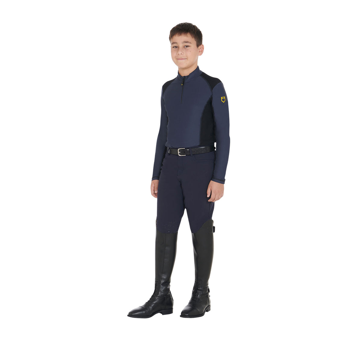 Equestro Boys' training base layer in technical fabric