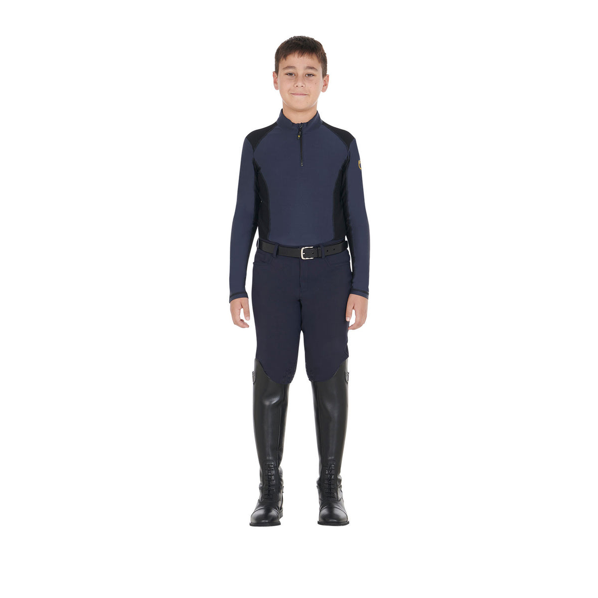 Equestro Boys' training base layer in technical fabric