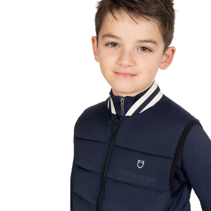 Equestro Boys' technical vest with knit collar
