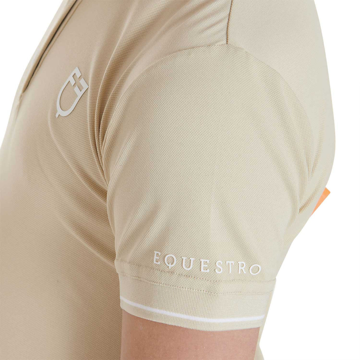 Equestro Kids' slim fit polo shirt in antibacterial technical fabric