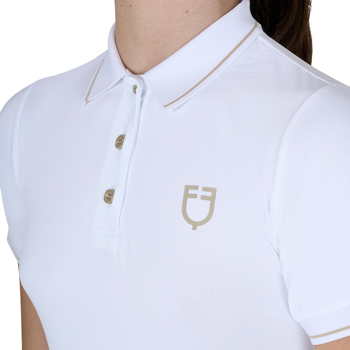 Equestro Kids' slim fit polo shirt in antibacterial technical fabric