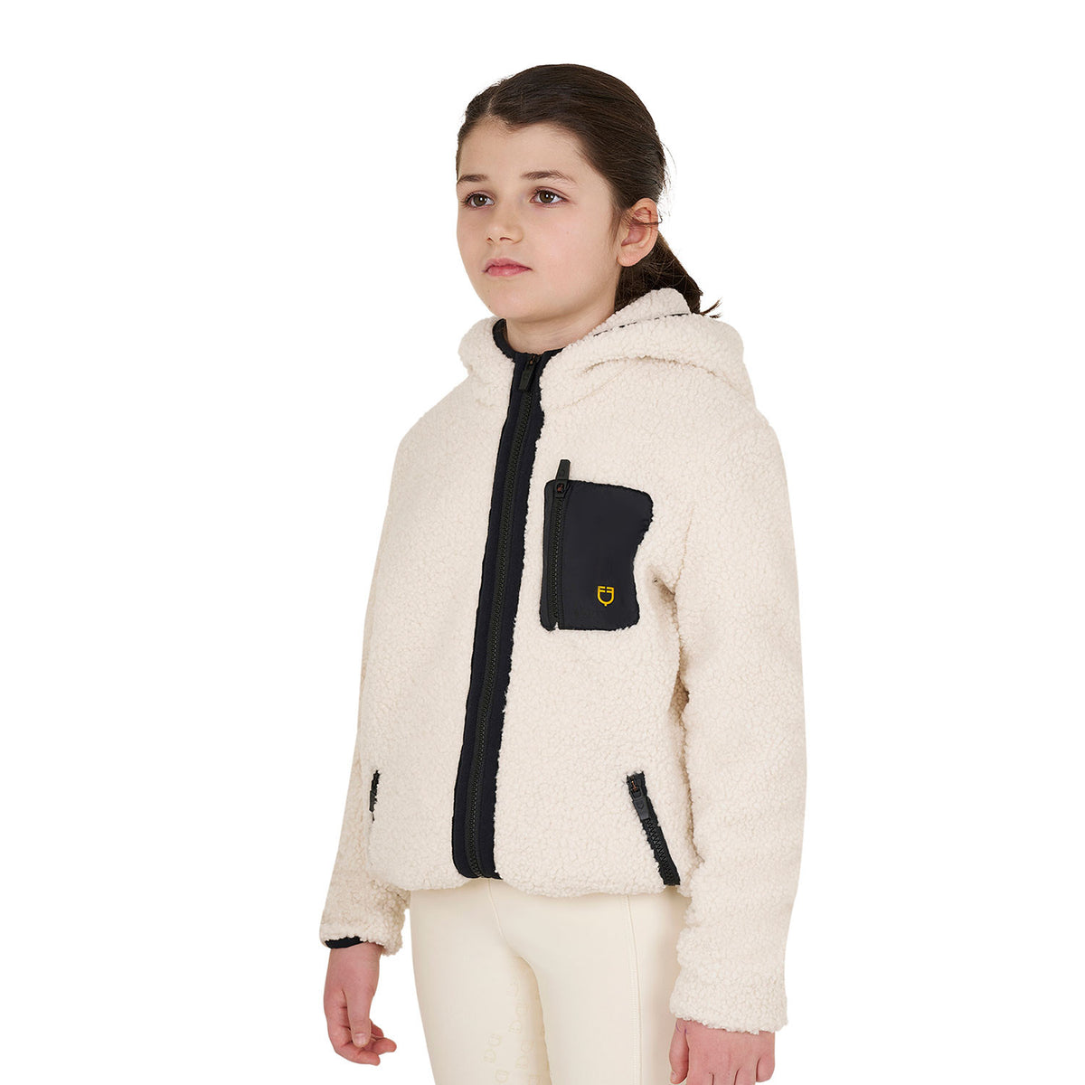 Equestro Kids' fleece sweatshirt with front zip