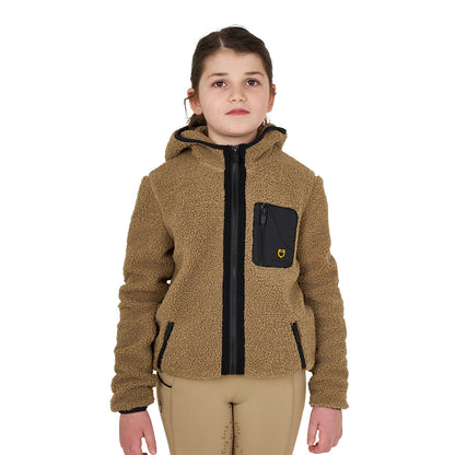 Equestro Kids' fleece sweatshirt with front zip