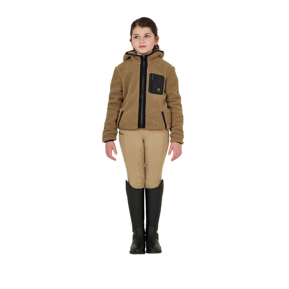 Equestro Kids' fleece sweatshirt with front zip