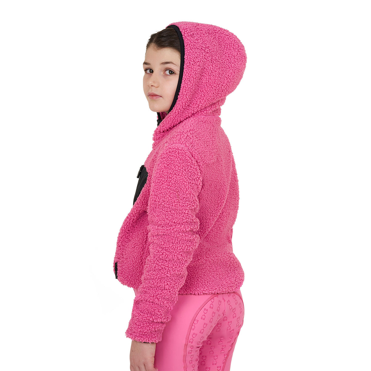 Equestro Kids' fleece sweatshirt with front zip
