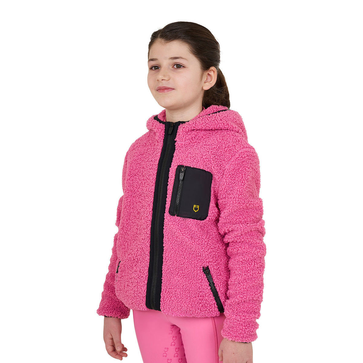 Equestro Kids' fleece sweatshirt with front zip