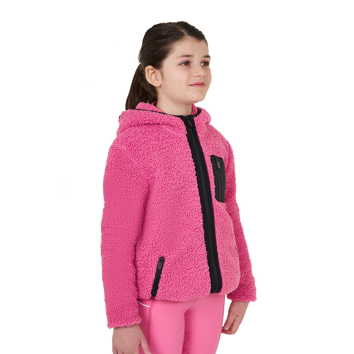 Equestro Kids' fleece sweatshirt with front zip