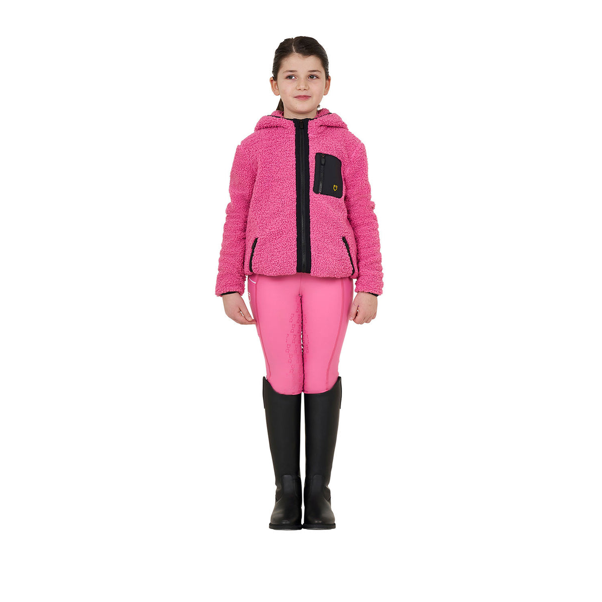 Equestro Kids' fleece sweatshirt with front zip