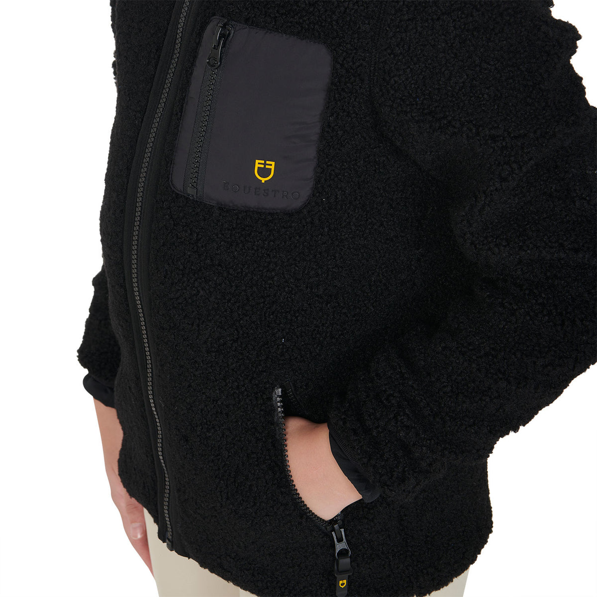 Equestro Kids' fleece sweatshirt with front zip