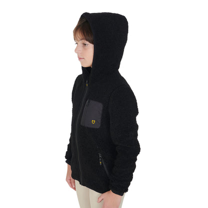 Equestro Kids' fleece sweatshirt with front zip