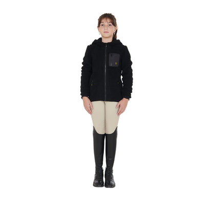 Equestro Kids' fleece sweatshirt with front zip
