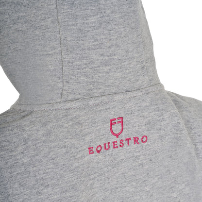 Equestro Kids' hoodie with zip and sponge lettering