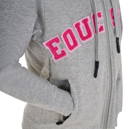 Equestro Kids' hoodie with zip and sponge lettering