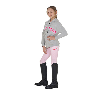 Equestro Kids' hoodie with zip and sponge lettering