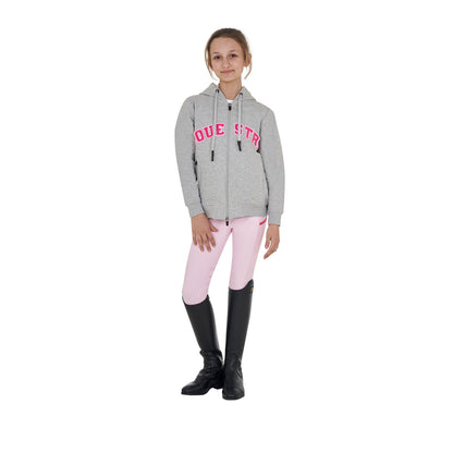 Equestro Kids' hoodie with zip and sponge lettering