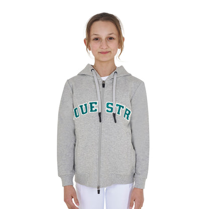 Equestro Kids' hoodie with zip and sponge lettering
