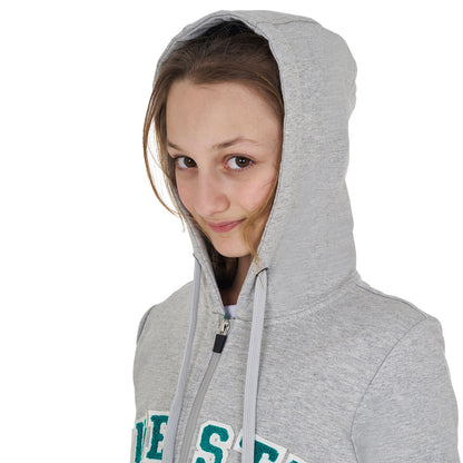 Equestro Kids' hoodie with zip and sponge lettering