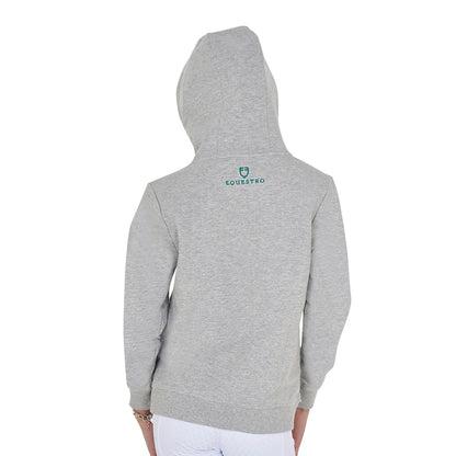 Equestro Kids' hoodie with zip and sponge lettering