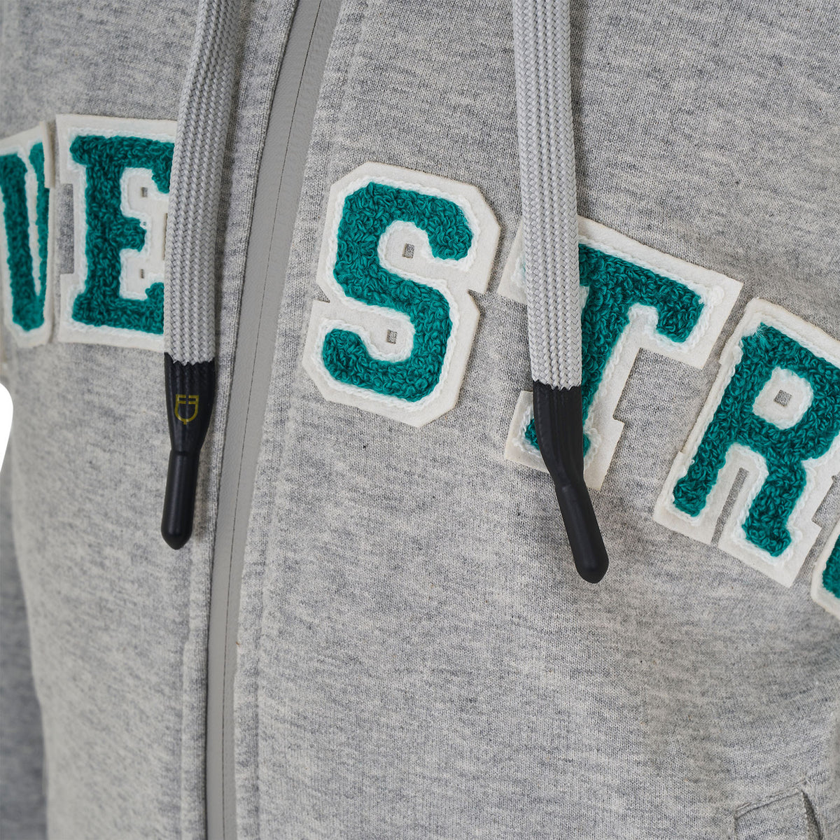 Equestro Kids' hoodie with zip and sponge lettering