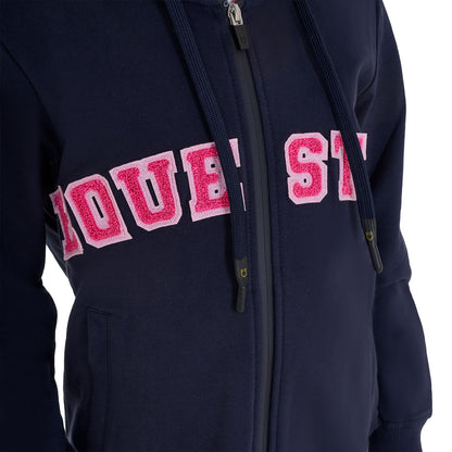 Equestro Kids' hoodie with zip and sponge lettering