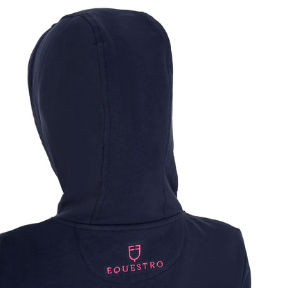 Equestro Kids' hoodie with zip and sponge lettering