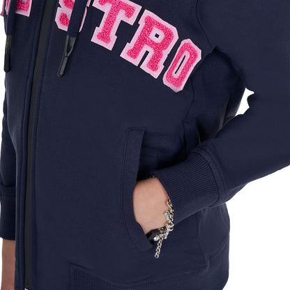 Equestro Kids' hoodie with zip and sponge lettering