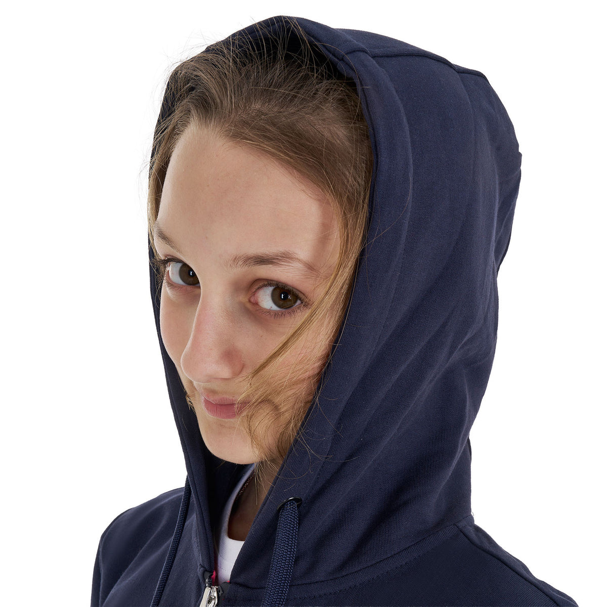 Equestro Kids' hoodie with zip and sponge lettering