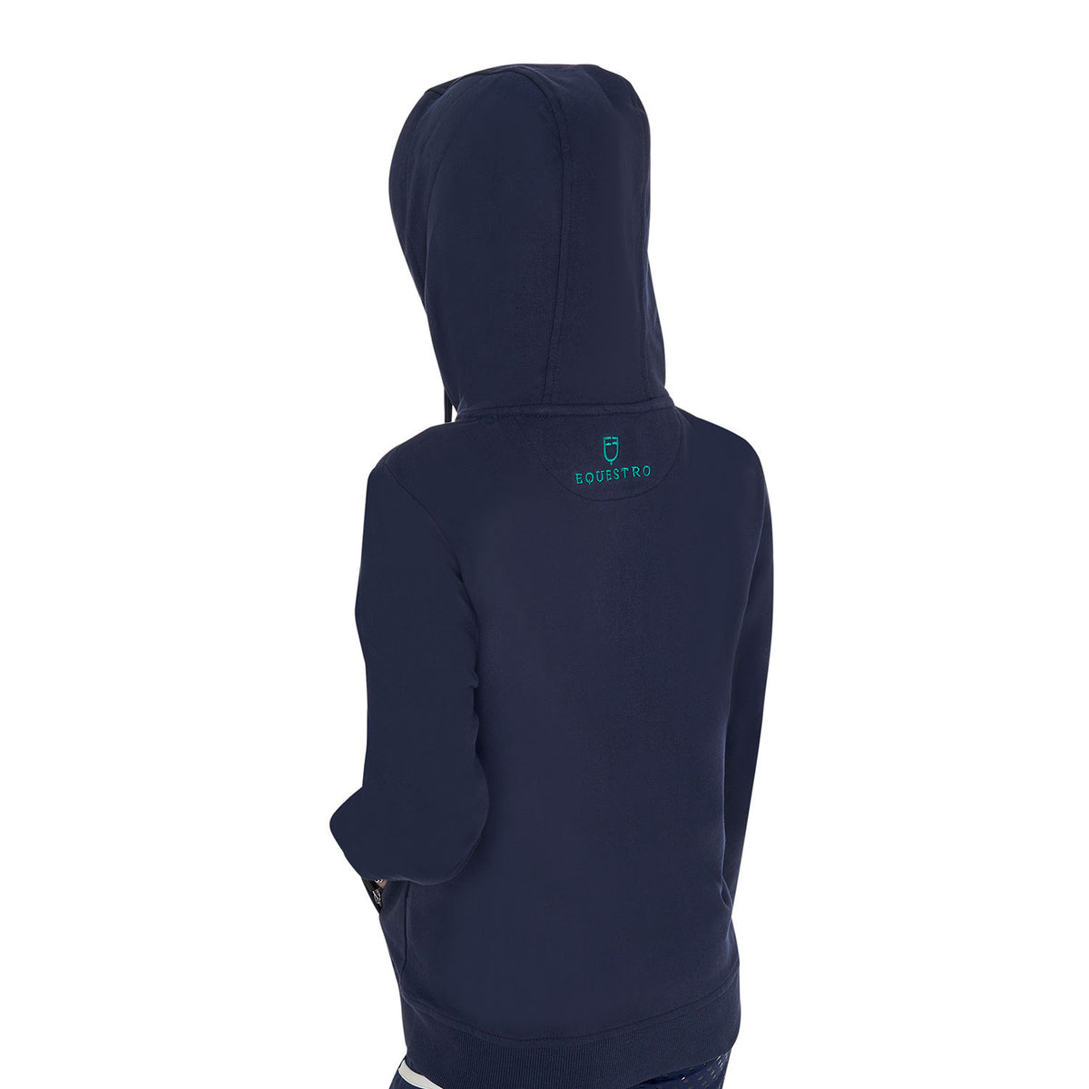 Equestro Kids' hoodie with zip and sponge lettering