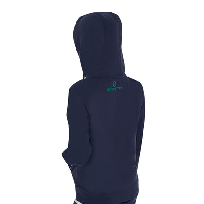 Equestro Kids' hoodie with zip and sponge lettering