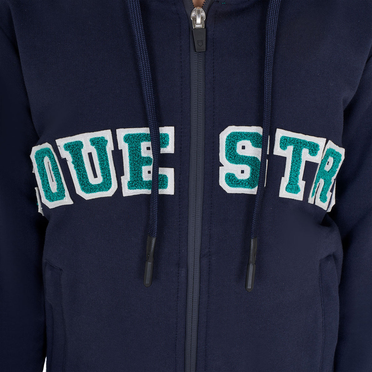 Equestro Kids' hoodie with zip and sponge lettering