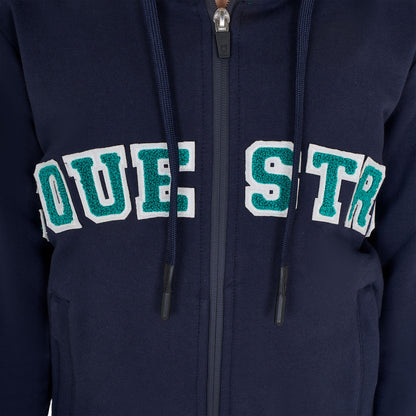 Equestro Kids' hoodie with zip and sponge lettering