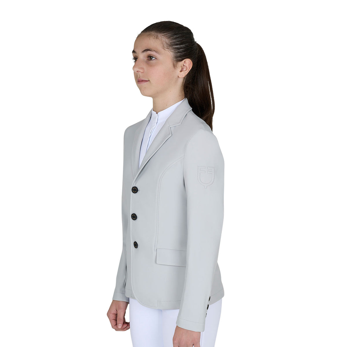 Equestro Kids' slim fit three button competition jacket