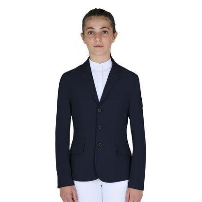 Equestro Kids' slim fit three button competition jacket