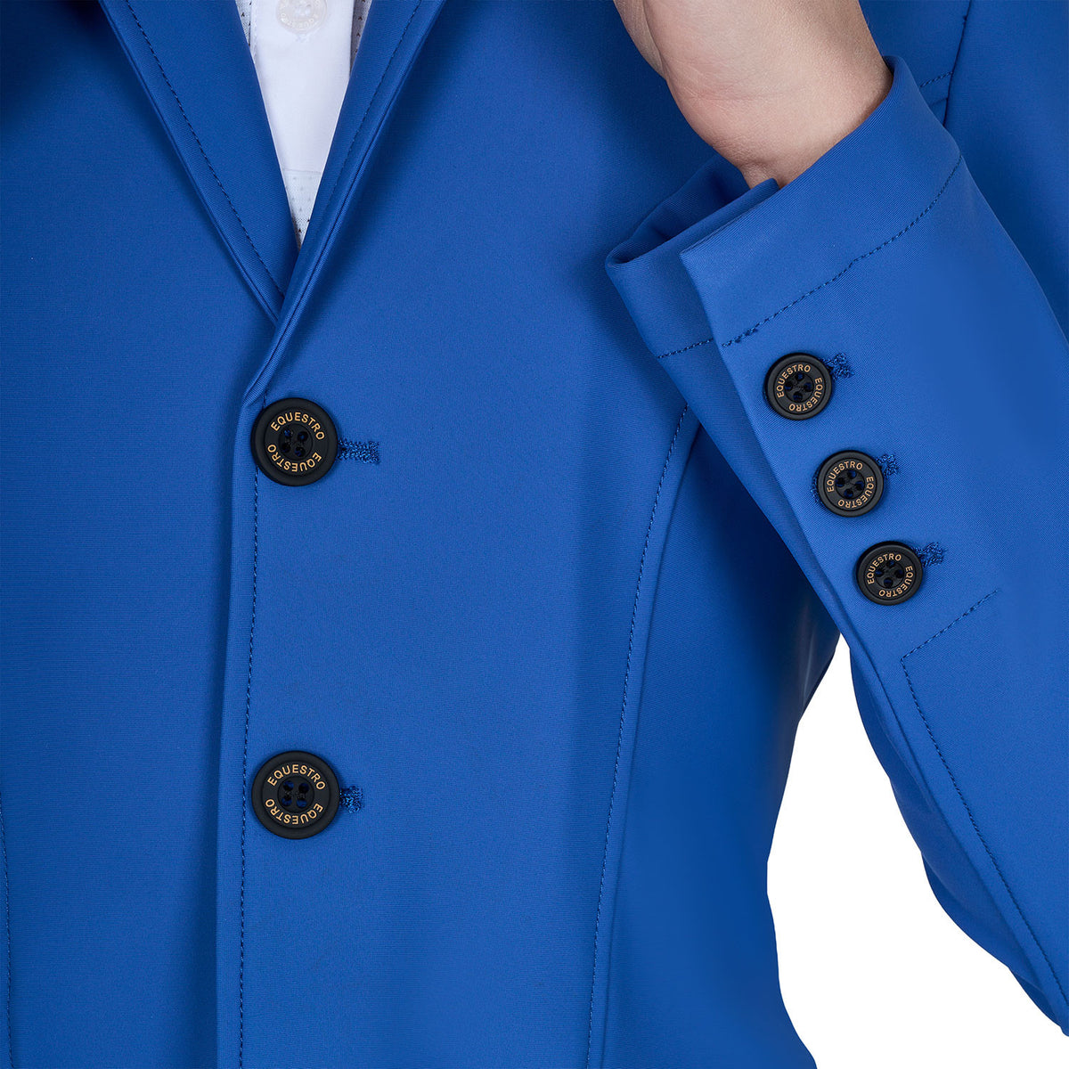 Equestro Kids' slim fit three button competition jacket